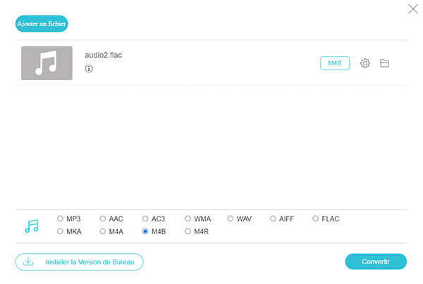 Importer de l'audio FLAC