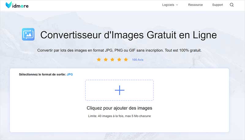 Vidmore Convertisseur Image Gratuit en Ligne