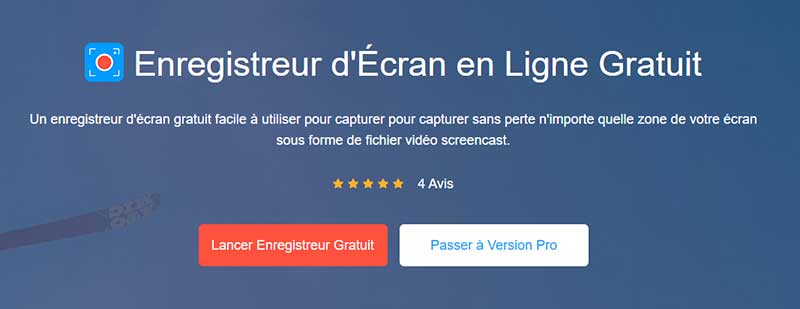 Enregistreur d'Écran en Ligne Gratuit