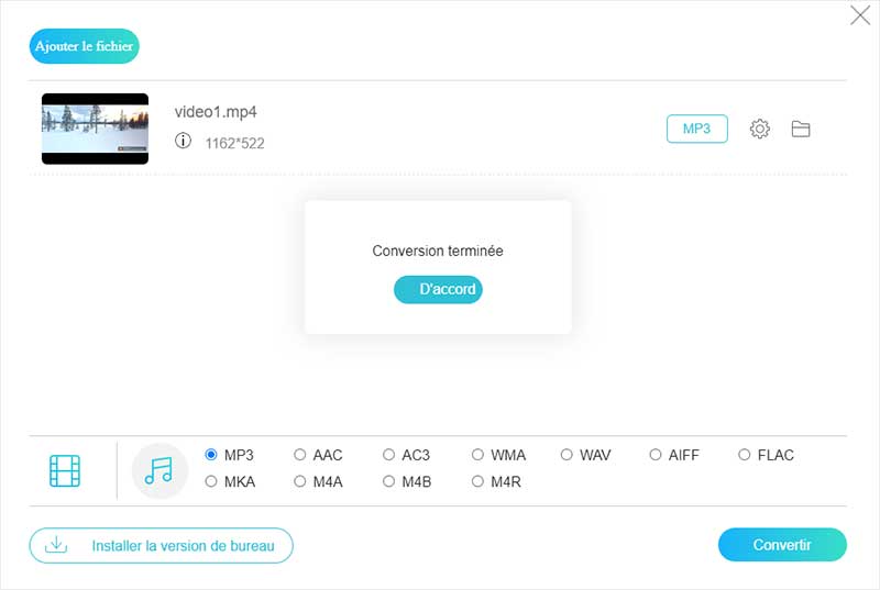 Convertir MP4 en MP3