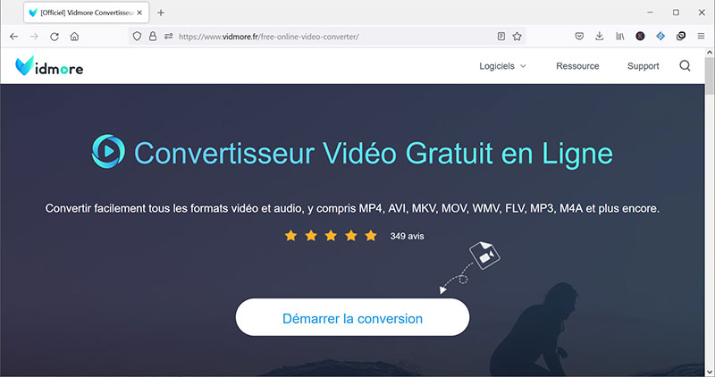 Vidmore Convertisseur Vidéo Gratuit en Ligne