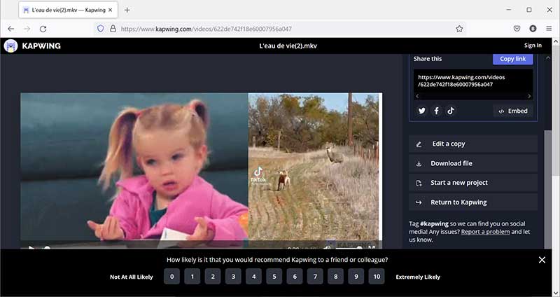 Emporter les vidéos collées dans Collage Maker