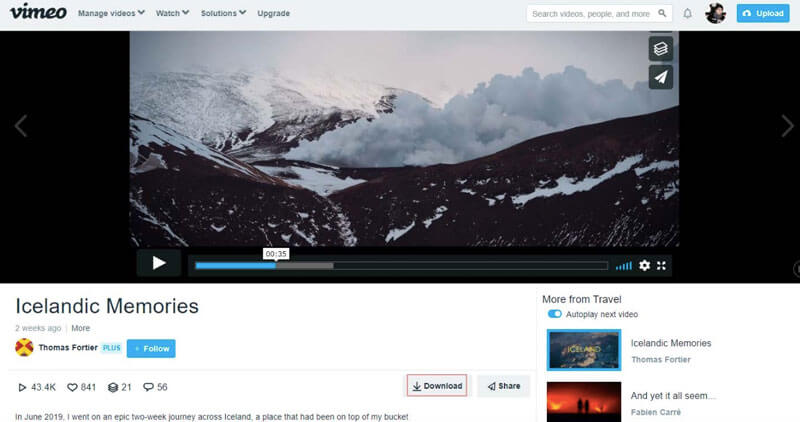 Télécharger des vidéos Vimeo directement