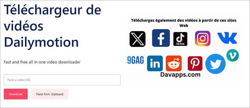 Enregistrement des vidéos sur Davappss Free Video Downloader