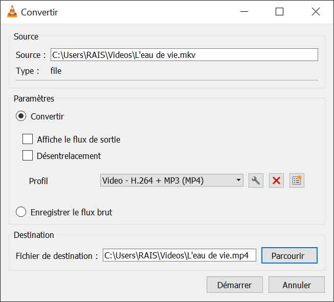 Convertir MKV en MP4