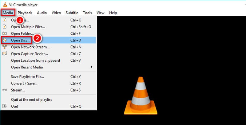 Ouvrir un disque dans vlc