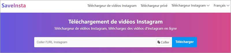 Faire la conversion Instagram en MP4 gratuitement avec Saveinsta.app