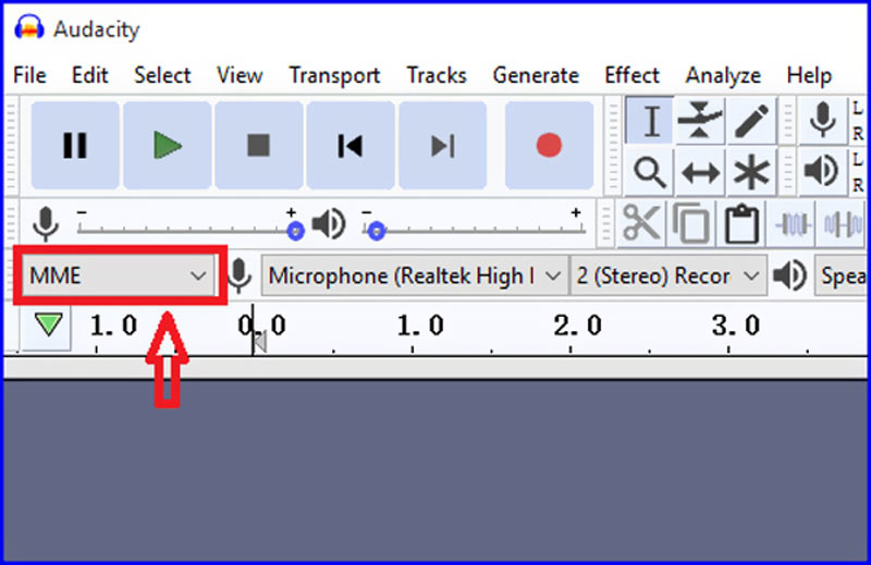 Définir l'hôte audio Audacity