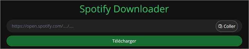 Télécharger une musique Spotify sur le bureau ou mobile avec Spotifydown.com