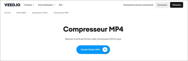 Compresser la vidéo MP4 via VEED.IO Compresseur MP4